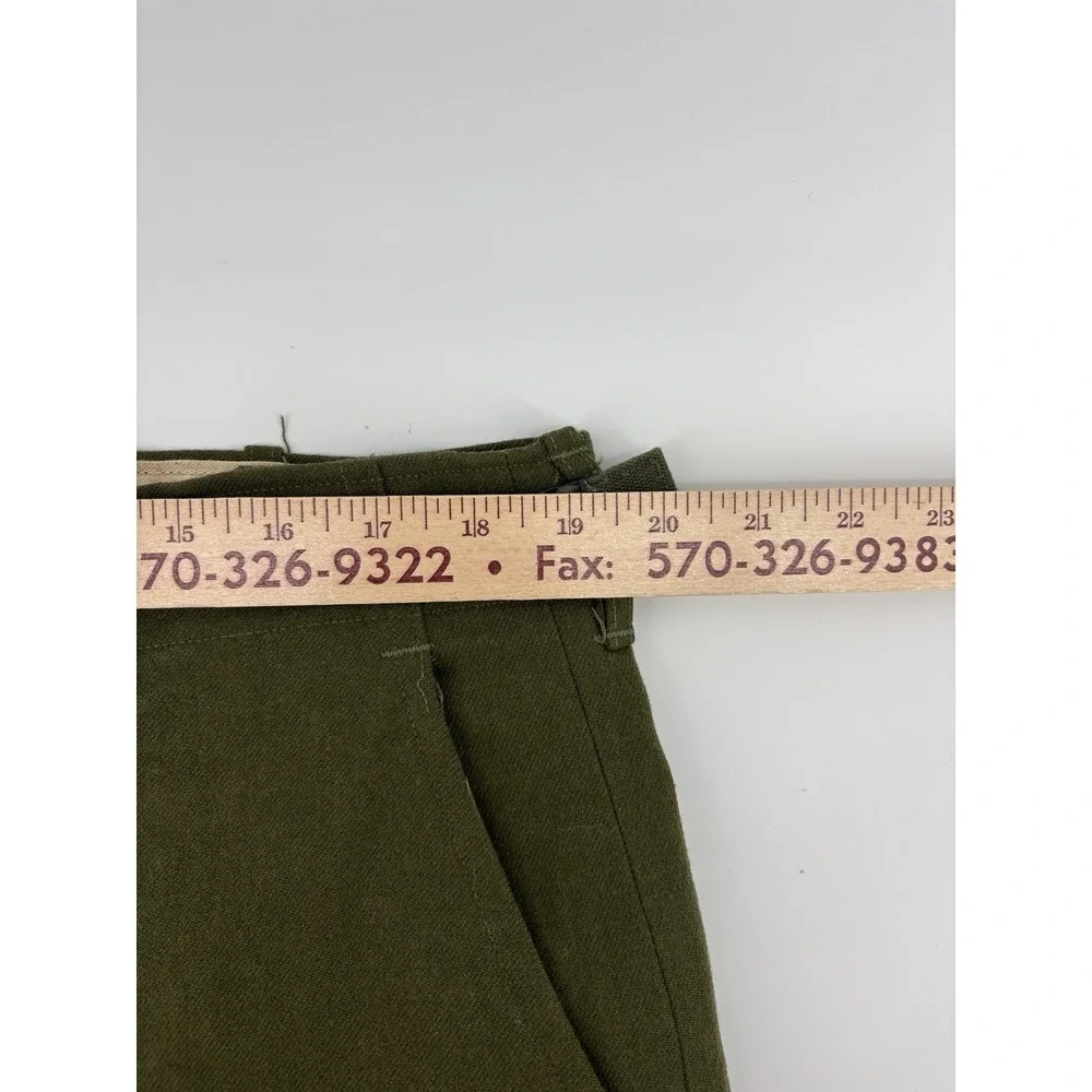 US Army M-1951 Field Wool Trousers Green Korean War Military Pants Medium Reg